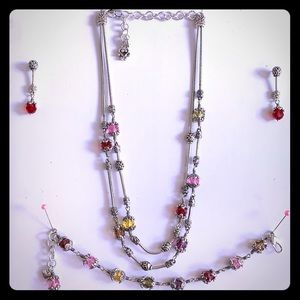 Brighton Beaded Crystal Necklace and Bracelet Set